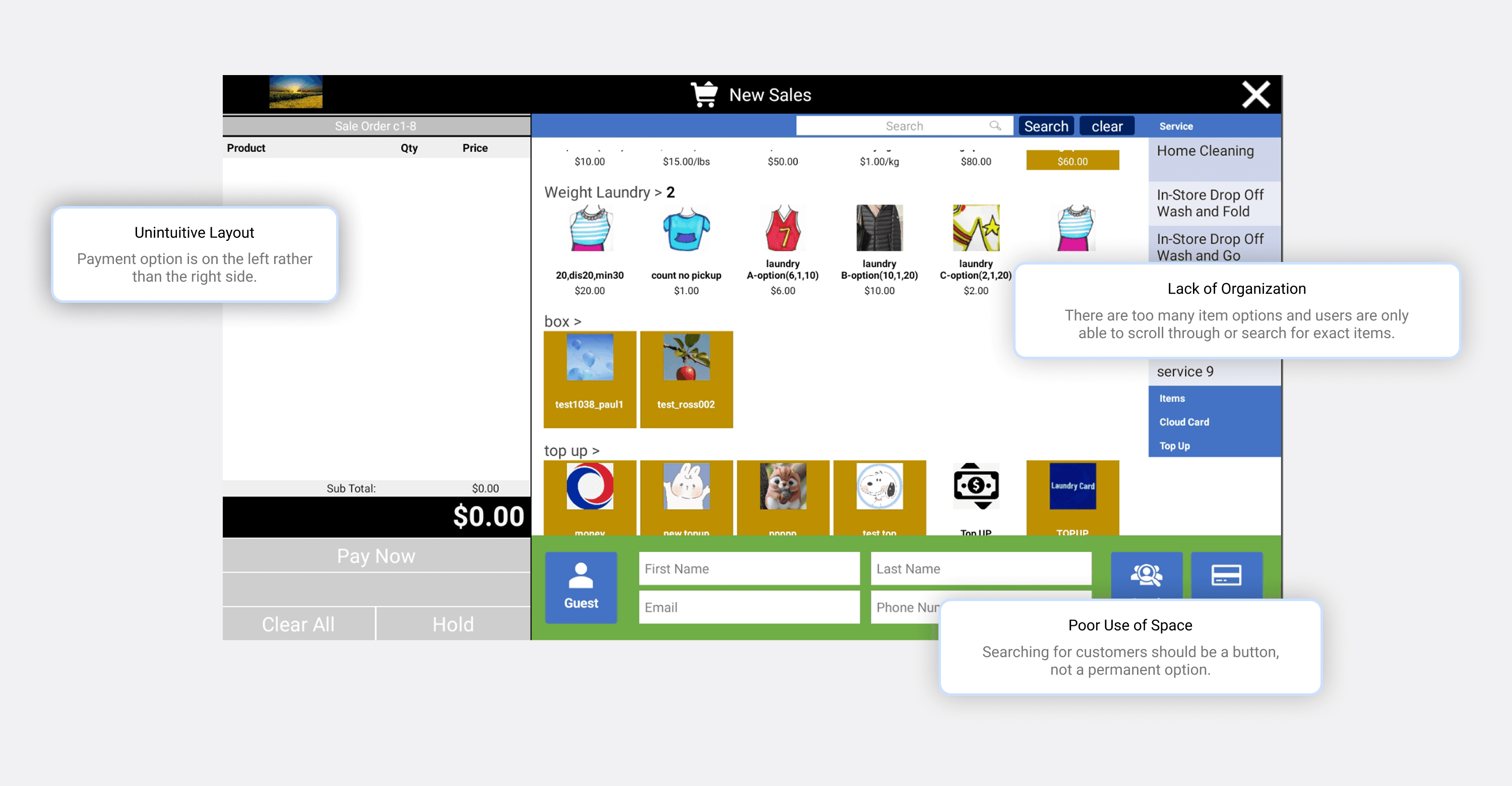 New KioPos UI flow