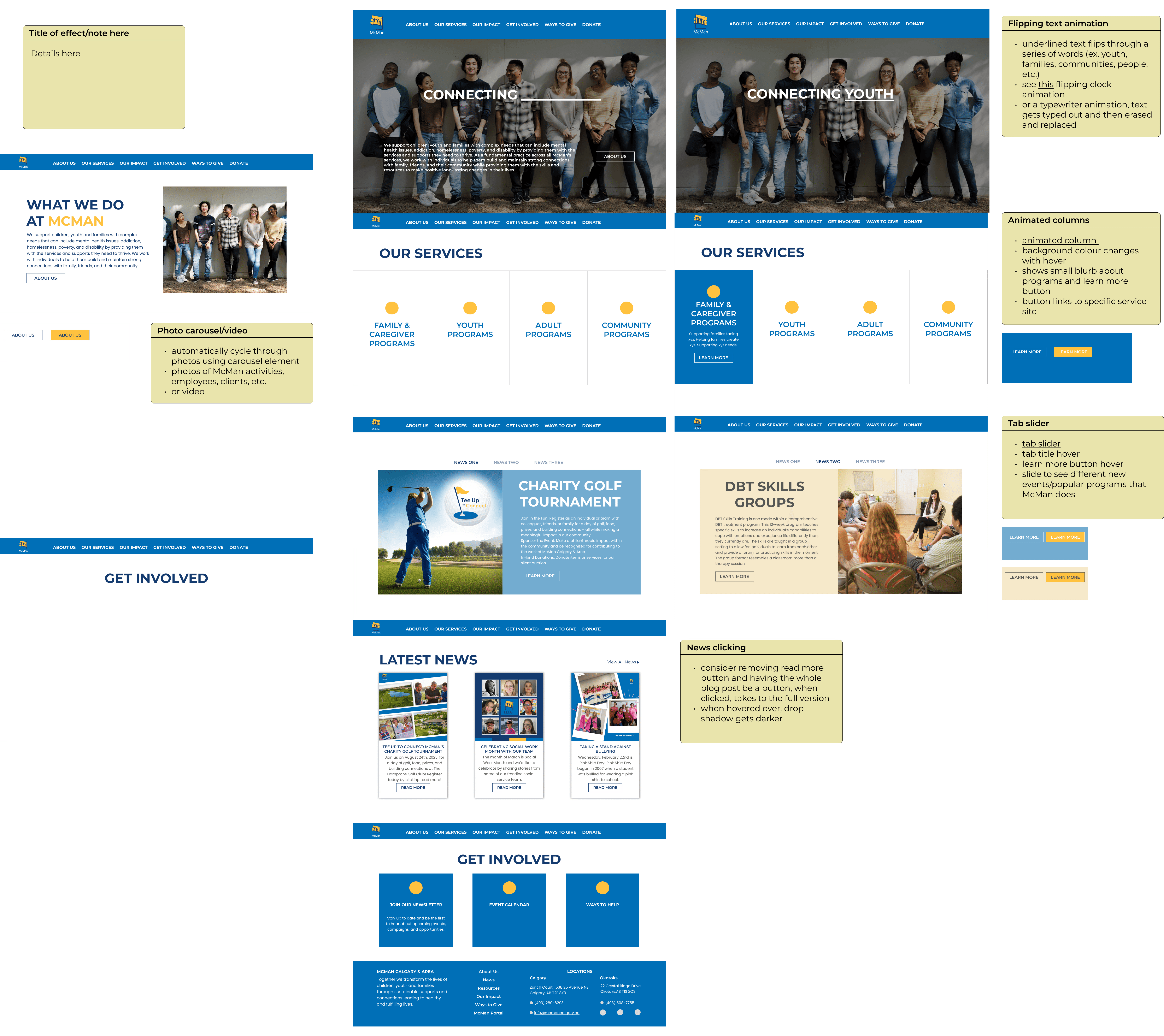 About us page mockup