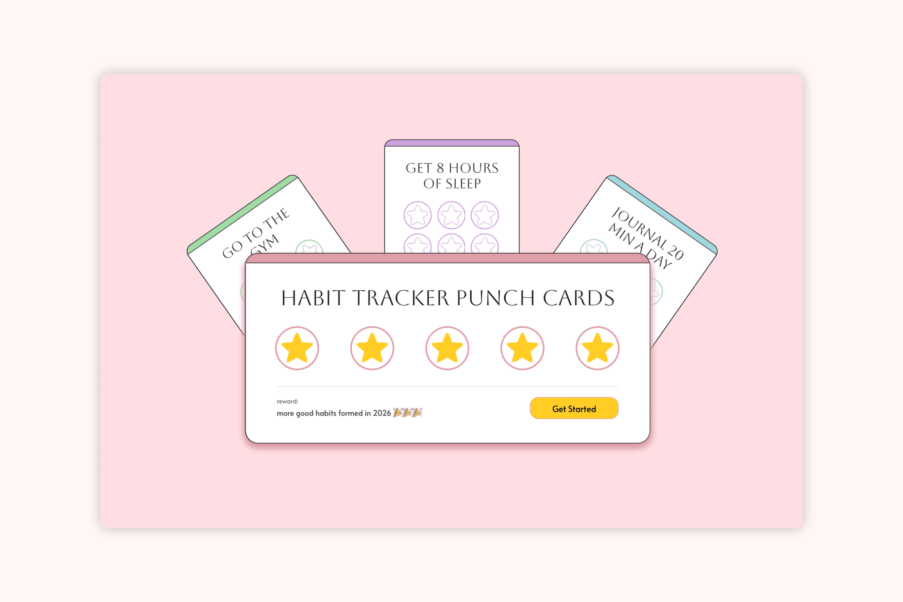 Habit Tracker Punch Cards